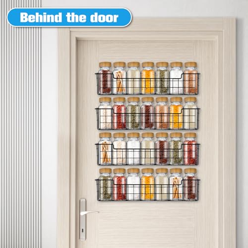 Spice Rack Organizer Wall Mount (4 Count)