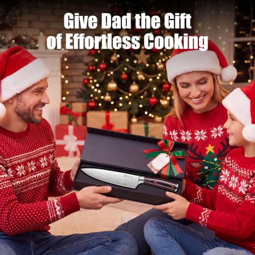 Chef Knife 8 Inch High Carbon Stainless Steel Sharp Kitchen Knife with Ergonomic Handle