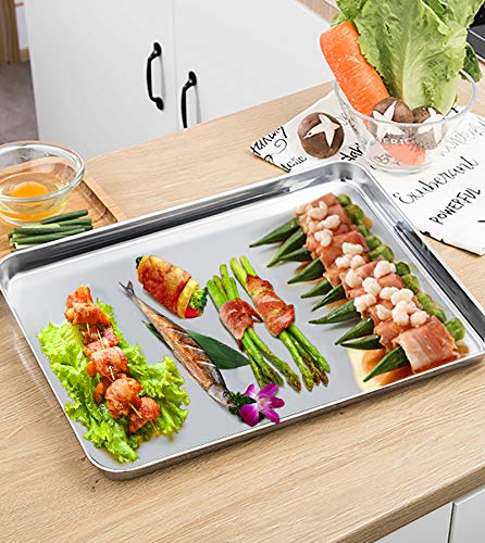 Stainless Steel Baking Sheet with Rack Set for Cookie (19.6 Inch)