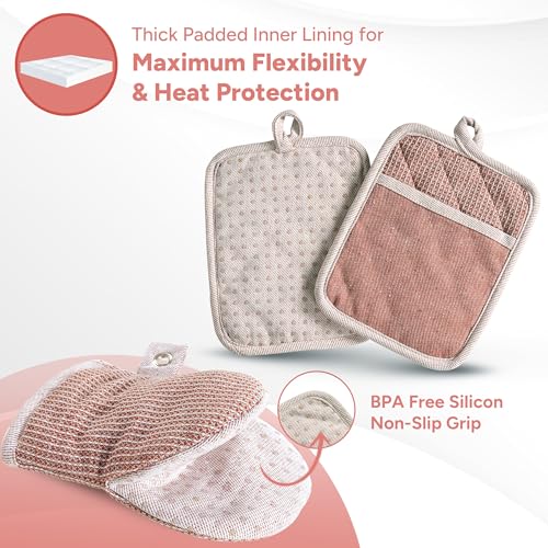 Potholders for Kitchens (10: Oven Mitts - Canyon Rose / Oven Mitt Set - 8 Pack)