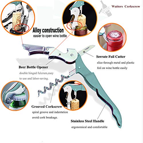 Professional Waiter Corkscrew Wine Openers Set (4 Count)