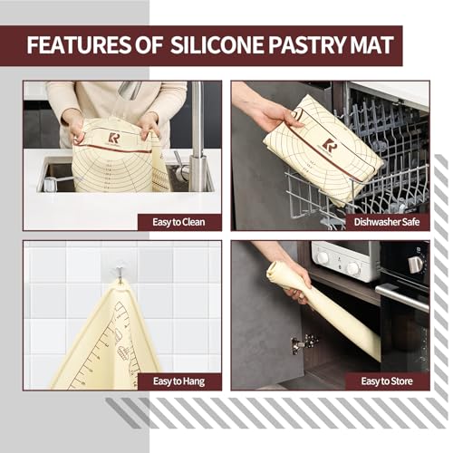Silicone Baking Mat (Beige / 20"L x 28"W)