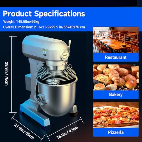 20Qt Commercial Food Mixer with Timing Function (20Quart)