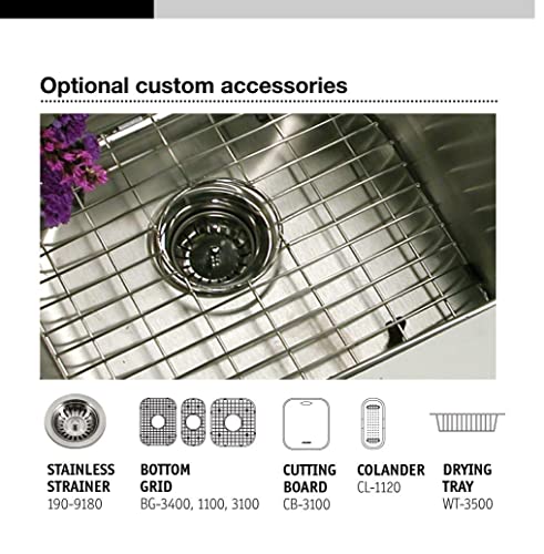 41" Stainless Steel Topmount Triple Bowl Kitchen Sink (Modern / 41-5/16 in. W x 22 in. D x 9 in. H)