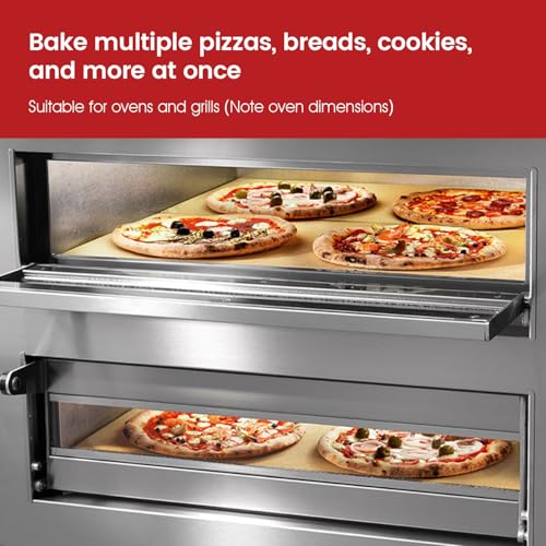 Pizza Stone Rectangular Extra Large 23.6" x 15.8" x 0.6" Pizza Stones for Oven Grill
