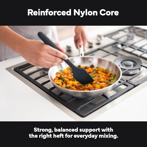 Nonstick Safe Silicone Spatula (Black)