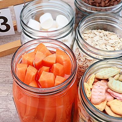 Wide Mouth Mason Jars 32 oz 12 Pack (32oz - Jar Split)