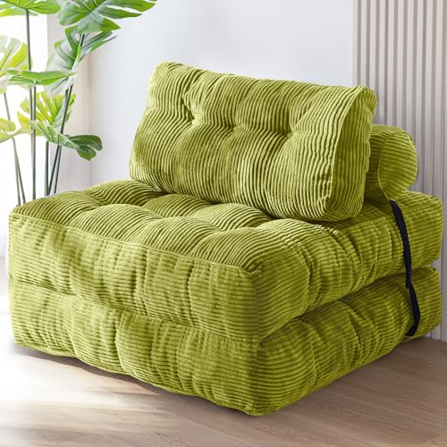Folding Sofa Bed (Green / Single)