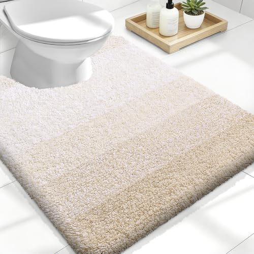Luxury Toilet Rugs U (24" X 20" Contour Rug / Light Beige)