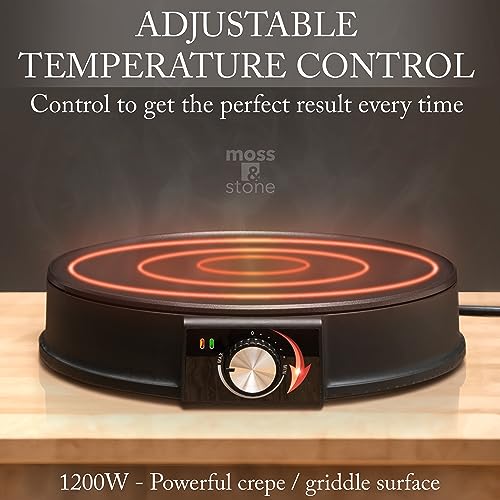 12” Electric Crepe Maker Machine (12 Inch Corded / Black / Round)