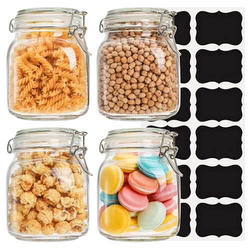 4 Pack Glass Canister Set