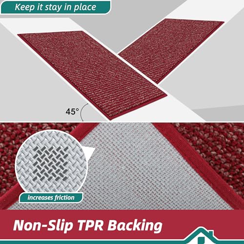 Kitchen Runner Rugs 20"x48" (Red / 20" X 48" (Rectangular))