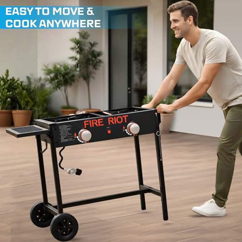 36QT Outdoor Propane Deep Fryer with Rolling Cart (36QT)