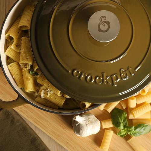 Artisan 5 Quart Enameled Cast Iron Dutch Oven Pot with Lid (Gradient Sage Green / 5-Quart)