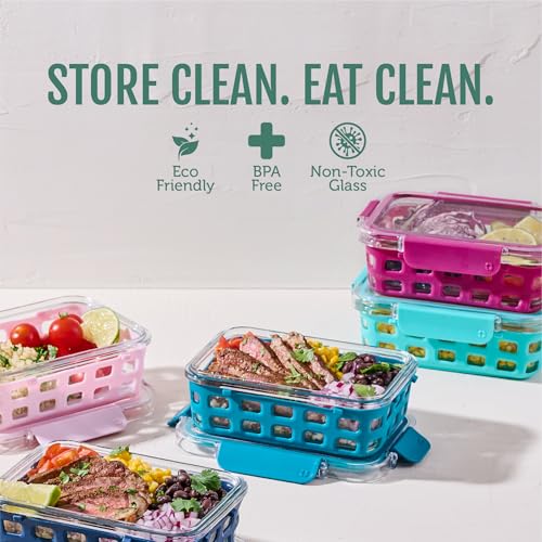 Duraglass 3.4 Cup Glass Meal Prep Containers (Evening Orchard / 3.4 Cup)