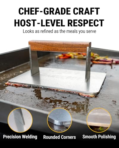 Bacon Press Stainless Steel Flat Bottom