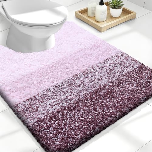 Luxury Toilet Rugs U (24" X 20" Contour Rug / Mauve)