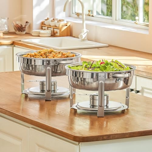 2pcs 5QT Round Chafing Dish Buffet Set (2 Packs)