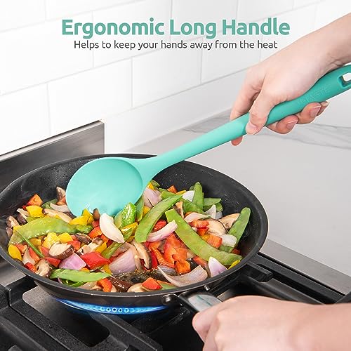 Silicone Cooking Spoon (Aqua Sky)