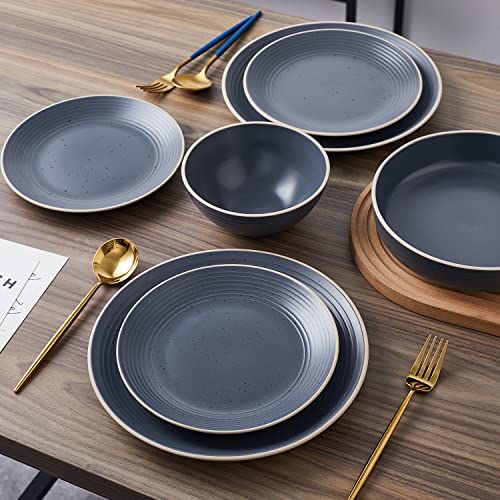 Lauren Modern Stoneware 16 (16-Piece Service for 4 / Charcoal)