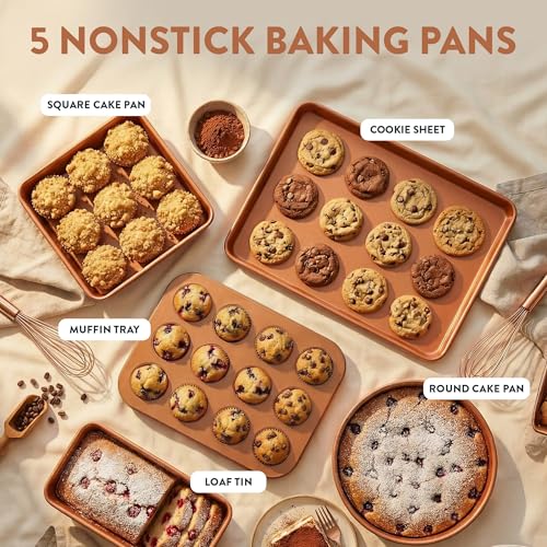 HAMMERED 20 Pc Pots and Pans Set Non Stick Ceramic Cookware