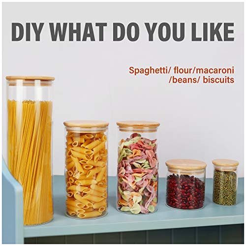 15 Pack 8 oz Glass Jars With Bamboo Lids for Kitchen (8 fl oz (15 pcs))