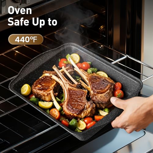 17 Piece Pots and Pans Set Non Stick (Black / 17 PCS Cookware Set)