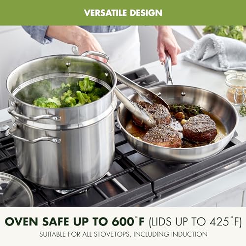 Stainless Steel Cookware Set (Silver Handle)