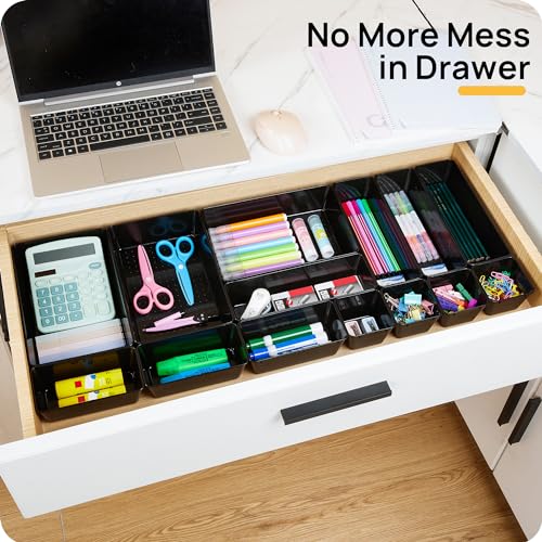 25 Pack Plastic Drawer Organizers with Non (25 Count)