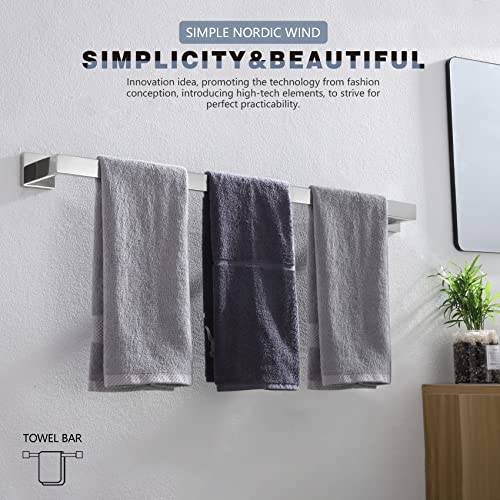 32 Inch Single Towel Bar (Polished Chrome / 32-Inch)