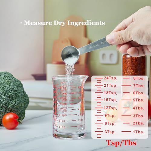 Ackers 4 Oz Glass Measuring Cup (Red)
