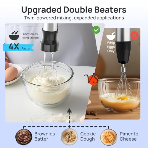 4-in-1 Immersion Blender Handheld Max 1100W, Trigger Speed Control (4 IN 1)