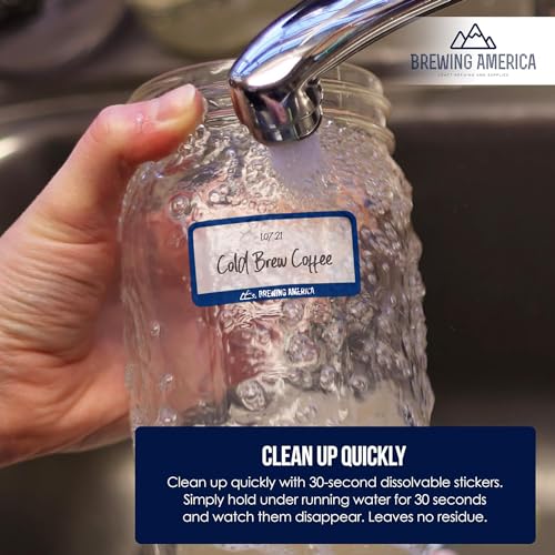 Dissolvable Food Labels for Food Containers (Old Glory Blue)