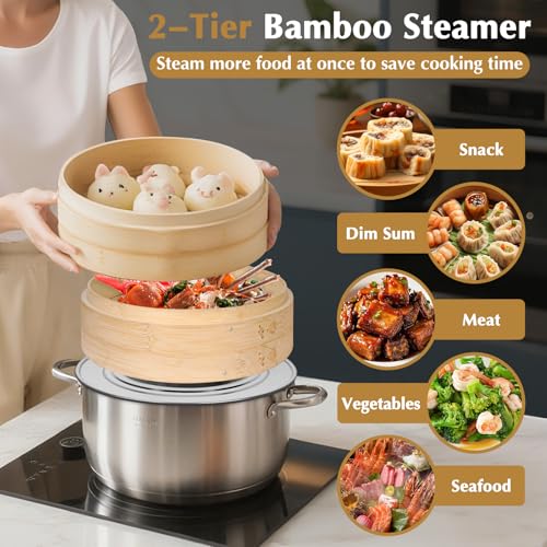 Bamboo Steamer 2 Tier 8