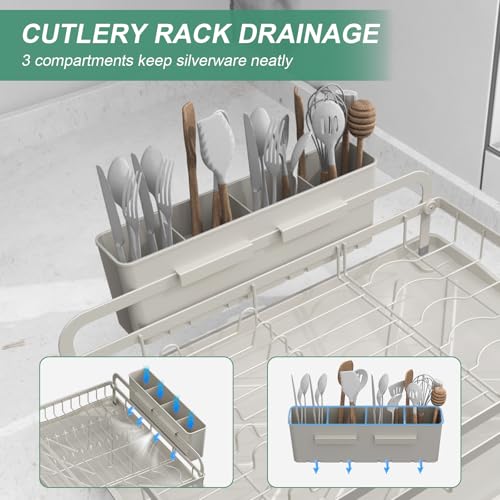 Dish Drying Rack (1 Tier - Grey)