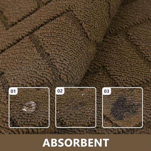 Kitchen Runner Rug (Dark Brown / 20"x59"+20"x32")