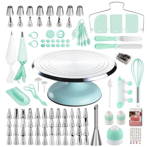Cake Decorating Kit (10 Inch Turntable Green)