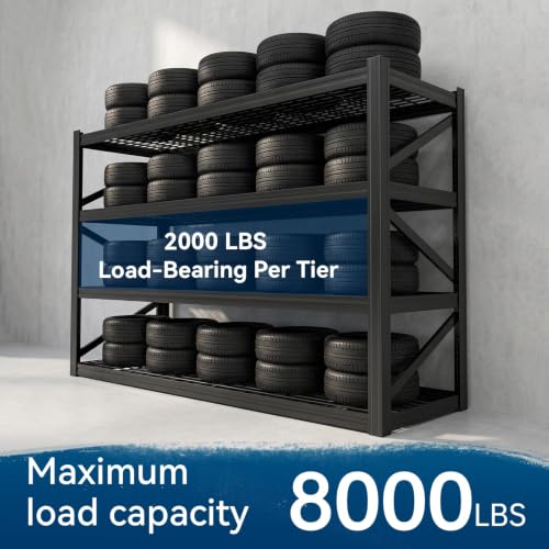 4 Tier Heavy Duty Garage Shelving (4T 70.8" W x 24" D x 70.8" H)