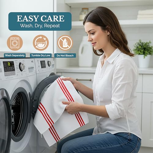 Kitchen Towel Set 8 Pc (Terry - Red / Kitchen Towel Set - 8 Pack)