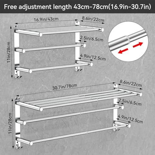 Adjustable Towel Bar for Bathroom Wall Mount17