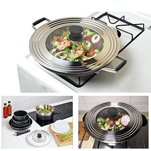 Universal Lid for Pots and Pans (Round Handle / Black)