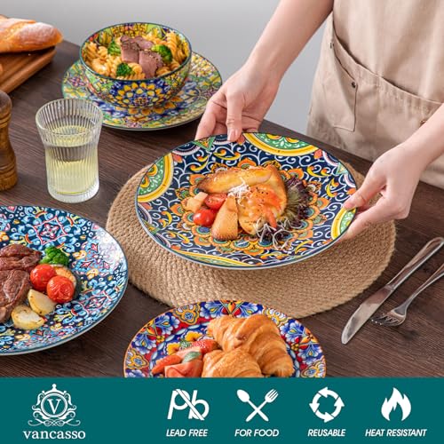 12 Pieces Dinnerware Sets (Service for 4 (12 Pcs) / Bohemian Style)
