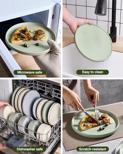 Star Plates and Bowls Sets (Matte Sage Green)