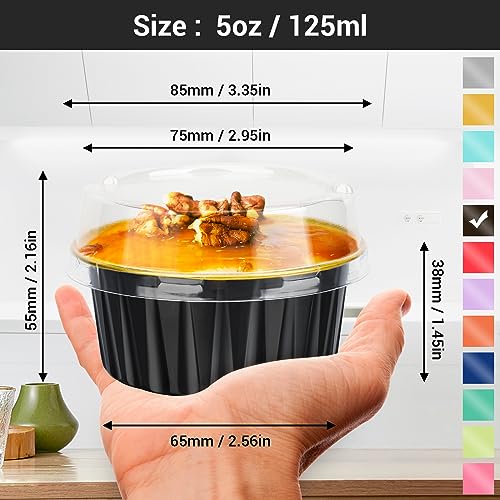 Aluminum Baking Cups (Black&Gold / 120pcs)