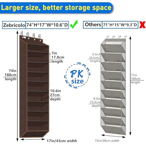 10 Tiers Shoe Organizer for Closet (Coffee)