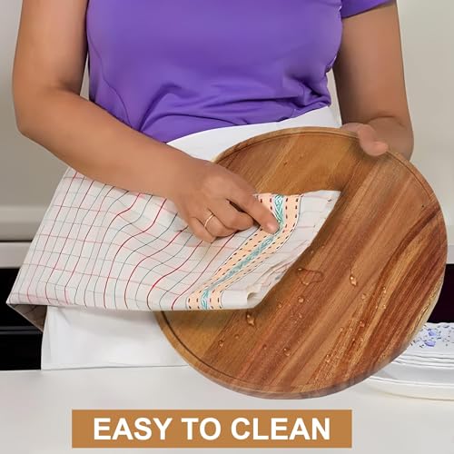 10 inch Acacia Wood Lazy Susan Organizers