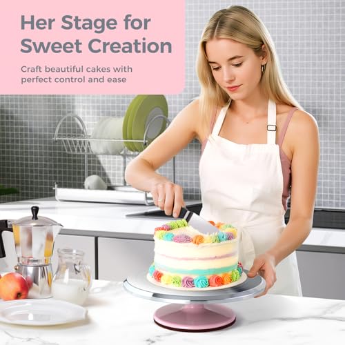 Cake Turntable (Pink / Set 12 inch)