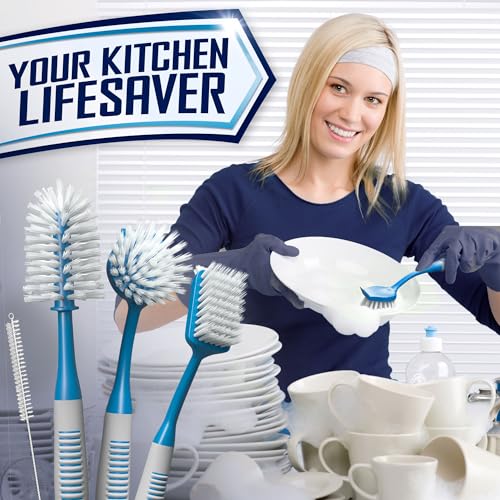 Dish Brush Set of 4 (Blue)