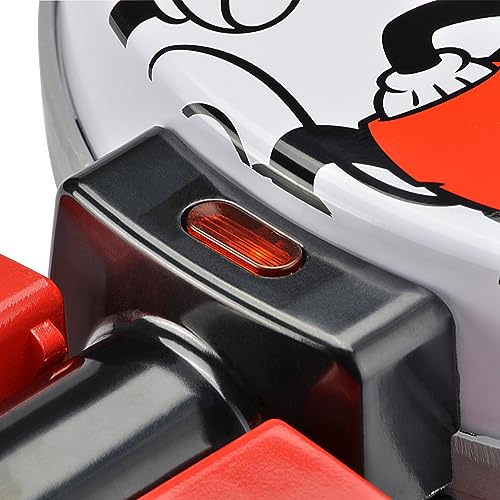 Mickey Mouse Rotating Bubble Waffle Maker by Select Brands (White, Red, Black)