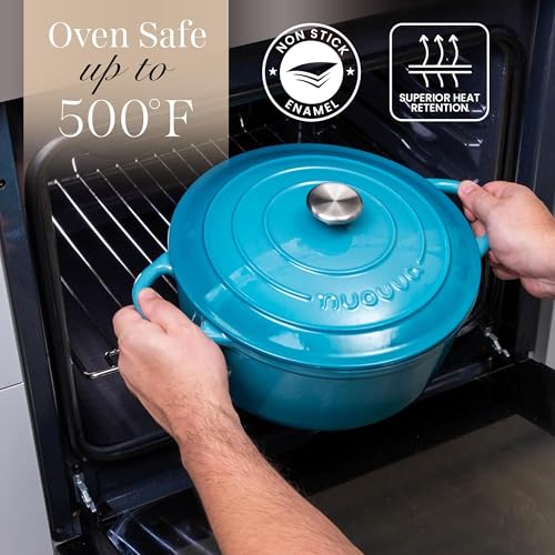 Cast Iron Pot with Lid (Blue / 5-Quart - Deep)